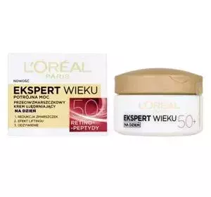 LOREAL EKSPERT WIEKU PRZECIWZMARSZCZKOWY KREM UJĘDRNIAJĄCY NA DZIEŃ 50+ 50ML