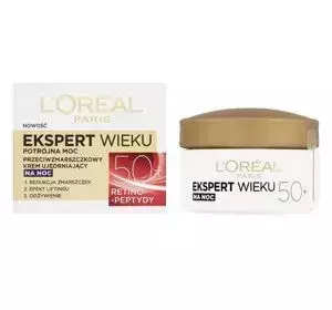 LOREAL EKSPERT WIEKU PRZECIWZMARSZCZKOWY KREM UJĘDRNIAJĄCY NA NOC 50+ 50ML