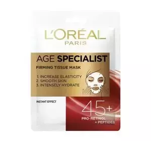 LOREAL EKSPERT WIEKU UJĘDRNIAJĄCA MASKA NA TKANINIE 45+