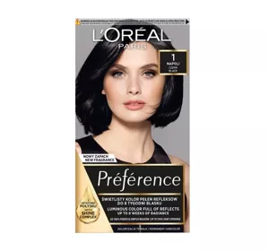 LOREAL PREFERENCE FARBA DO WŁOSÓW 1 CZERŃ