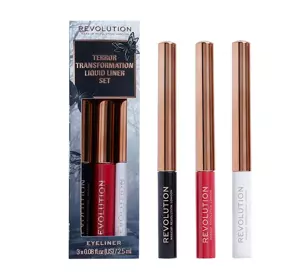 MAKEUP REVOLUTION TWISTED FANTASY ZESTAW EYELINERÓW DO POWIEK 3 x 2,5ML