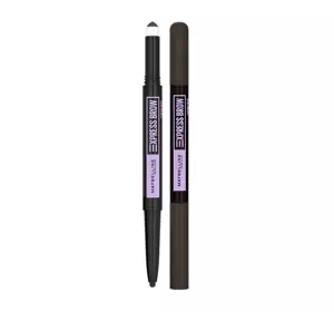 MAYBELLINE EXPRESS BROW SATIN DUO DWUSTRONNA KREDKA DO BRWI BLACK BROWN