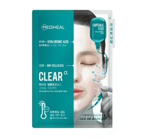 MEDIHEAL CLEAR OCZYSZCZAJĄCA MASKA DO TWARZY + SERUM W AMPUŁCE