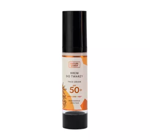 NATURE QUEEN KREM DO TWARZY SPF50+ BRZOSKWINIA I ROKITNIK 50ML