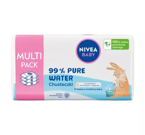 NIVEA BABY 99% PURE WATER CHUSTECZKI NAWILŻANE BIODEGRADOWALNE MULTI PACK 3 x 57 SZTUK