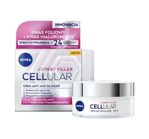 NIVEA CELLULAR EXPERT FILLER UJĘDRNIAJĄCY PRZECIWZMARSZCZKOWY KREM NA DZIEŃ SPF15 50ML