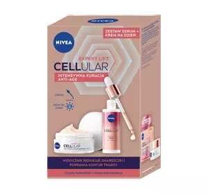 NIVEA CELLULAR EXPERT LIFT ZESTAW DO PIELĘGNACJI TWARZY SERUM + KREM NA DZIEŃ