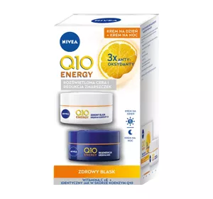 NIVEA Q10 ENERGY ZESTAW KOSMETYKÓW DO TWARZY KREM NA DZIEŃ I KREM NA NOC 2x50ML