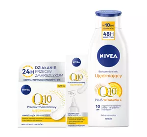 NIVEA Q10 ZESTAW KREM POD OCZY 15ML + KREM DO TWARZY 50ML + BALSAM DO CIAŁA 400ML