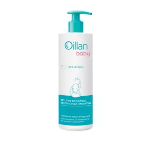 OILLAN BABY ŻEL 3W1 DO KĄPIELI MYCIA CIAŁA I WŁOSÓW 400ML