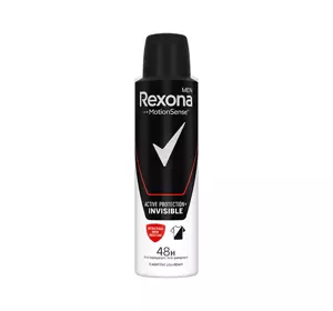 REXONA MEN INVISIBLE ANTYPERSPIRANT W AEROZOLU DLA MĘŻCZYZN 150ML