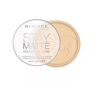 RIMMEL STAY MATTE PUDER MATUJĄCY TRANSPARENT 001 14G