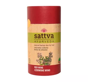 SATTVA AYURVEDA HENNA NATURALNA ZIOŁOWA FARBA DO WŁOSÓW CZERWONE WINO 150G