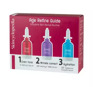 SKINCYCLOPEDIA AGE REFINE GUIDE ZESTAW KOSMETYKÓW DO PIELĘGNACJI TWARZY 3X15ML