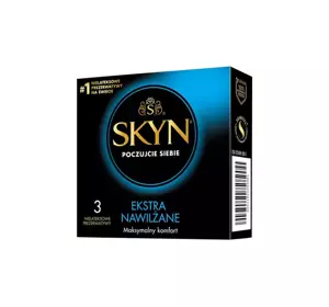 SKYN EXTRA LUBE NIELATEKSOWE PREZERWATYWY 3 SZTUKI