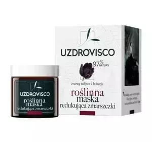 UZDROVISCO CZARNY TULIPAN ROŚLINNA MASKA REDUKUJĄCA ZMARSZCZKI 50ML