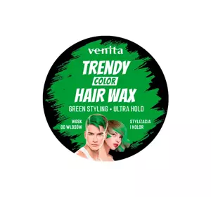 VENITA TRENDY COLOR HAIR WAX WOSK KOLORYZUJĄCO - STYLIZUJĄCY DO WŁOSÓW GREEN 75G