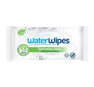 Water Wipes Hydrating Clean biodegradowalne chusteczki nawilżane z ekstraktem z aloesu 60 sztuk