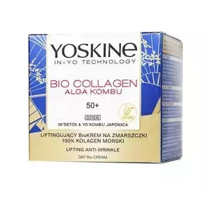 YOSKINE BIO COLLAGEN ALGA KOMBU LIFTINGUJĄCY BIOKREM NA ZMARSZCZKI NA DZIEŃ 50+ 50ML