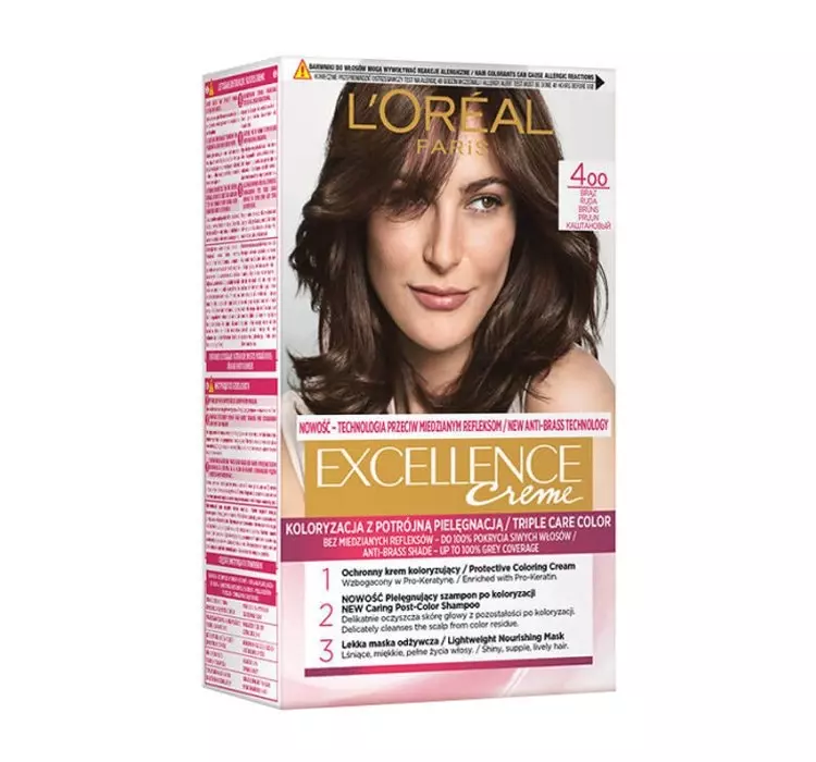 loreal excellence creme 4.00 brąz - ezebra.pl