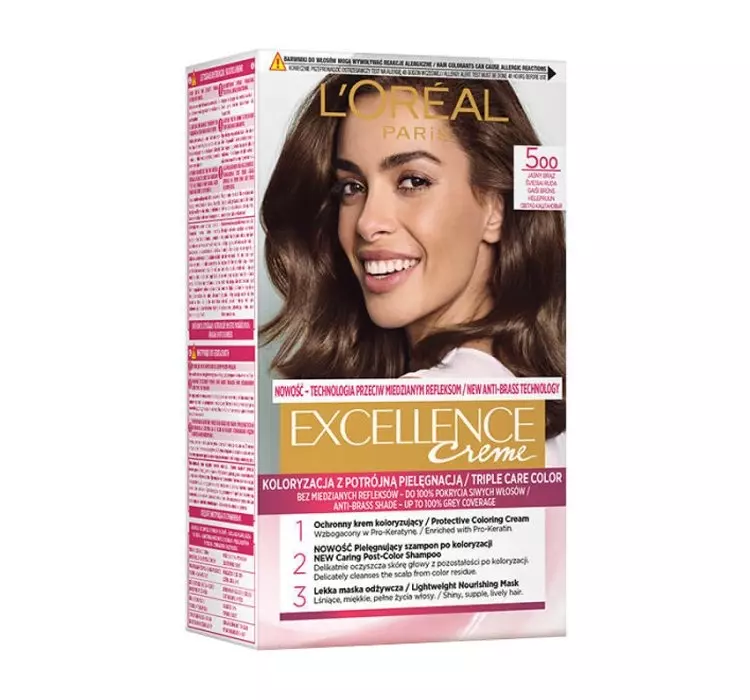 loreal excellence creme 5.00 jasny brąz - ezebra.pl