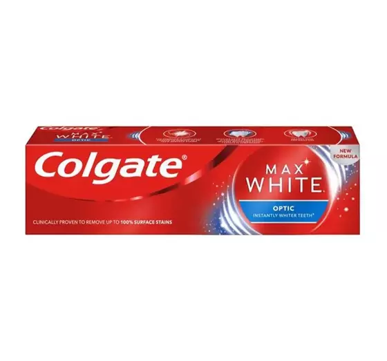 colgate max white optic pasta do zębów 75ml - ezebra.pl