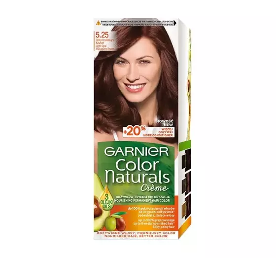 garnier color naturals trwała farba do włosów 5.25 jasny opalizujący ...